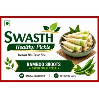Swasth Bamboo Shoots Pickle (Green Chilli) - 400 gms